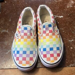 Multi-color checkered Vans - Kids Size 1.5 - Unisex